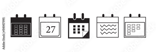 Calendar icon set. Calender symbol. calendar vector icon