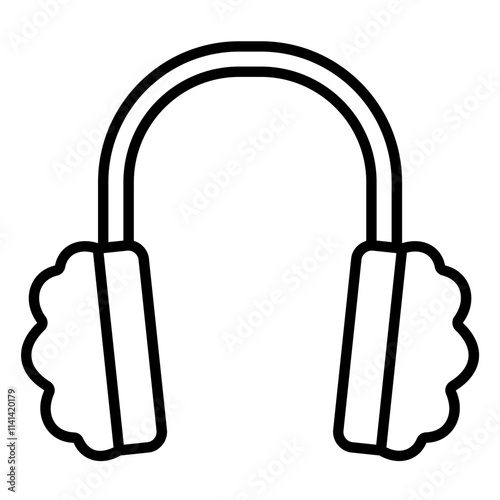 The earmuff icon is a head accessory shaped like a headphone to warm the ears.