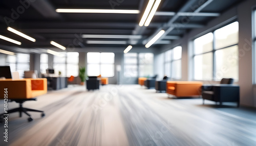 Wallpaper Mural Blurred minimalist office with contemporary workspace for professional settings Torontodigital.ca