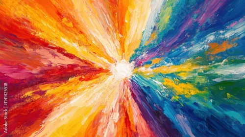 Wallpaper Mural Explosion of Colors A Vibrant Abstract Painting Bursting with Energy and Light Torontodigital.ca