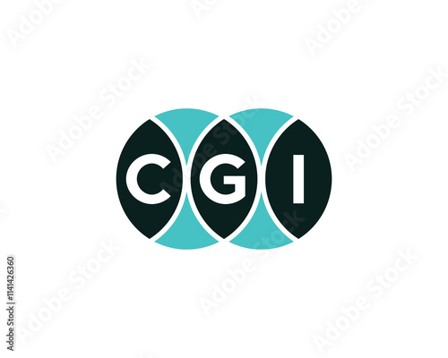 CGI logo design vector template. CGI