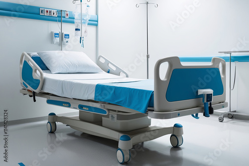 Hospital room with equipment