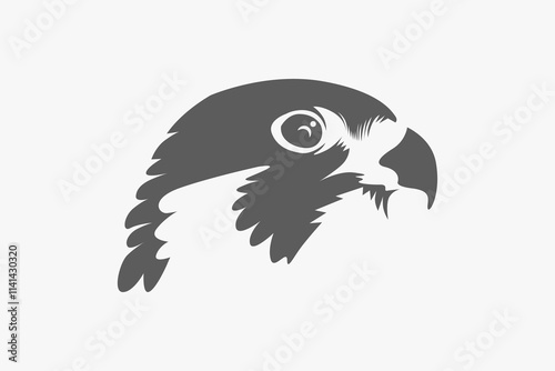 Falcon move fast attack silhouette logo or symbol vector