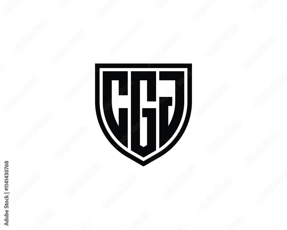 CGJ logo design vector template. CGJ