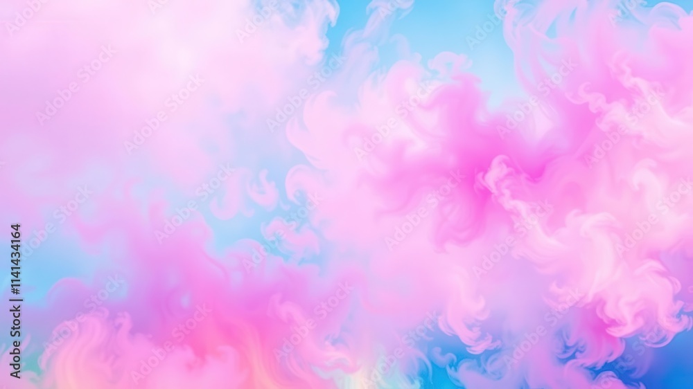 Fototapeta premium Colorful abstract landscape with vibrant hues of pink, blue, and green creating a dynamic and engaging background, abstract, pink, green