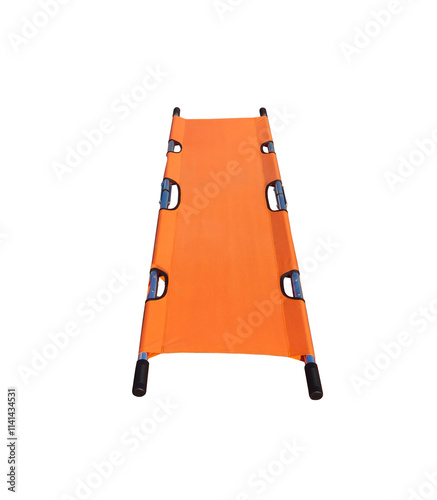 Health care stretcher orange isolated on a transparent background