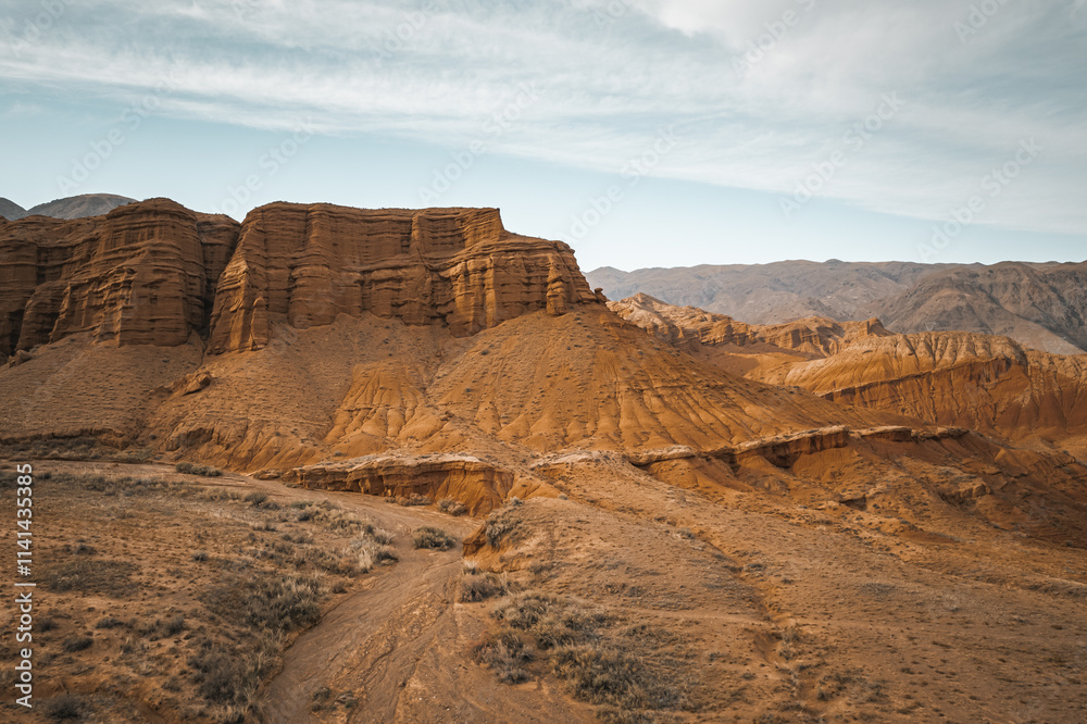 Aerial view of famous Konorchek canyon in Kyrgyzstan Aerial view of famous Konorchek canyon in Kyrgyzstan
