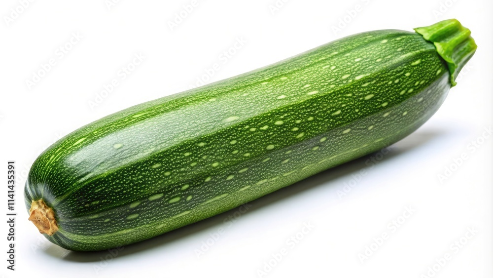 Isolated Zucchini on White Background - Fresh Organic Vegetable Macro Photography for Culinary and Health Promotions Isolated Zucchini on White Background - Fresh Organic Vegetable Macro Photography for Culinary and Health Promotions