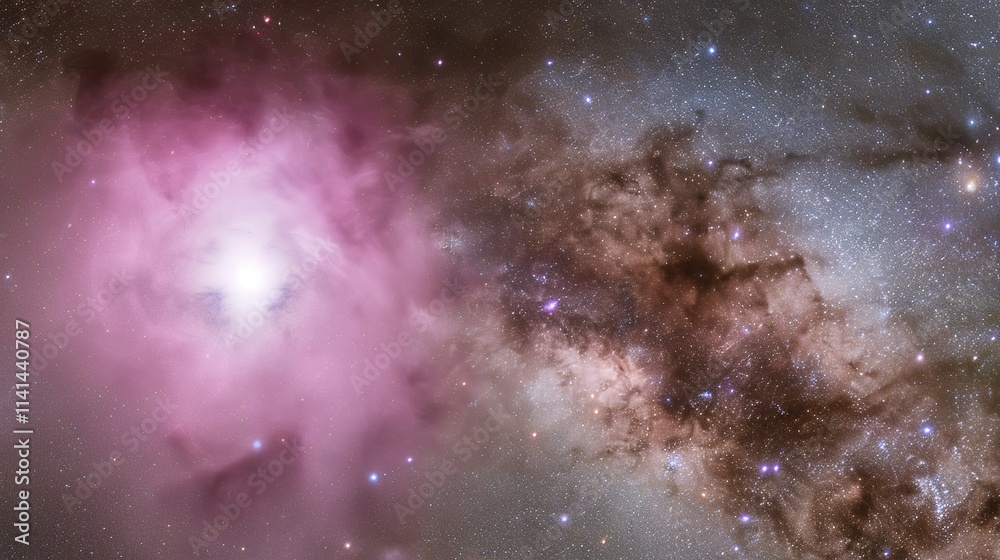 Stars pink sky purple galactic background Stars pink sky purple galactic background