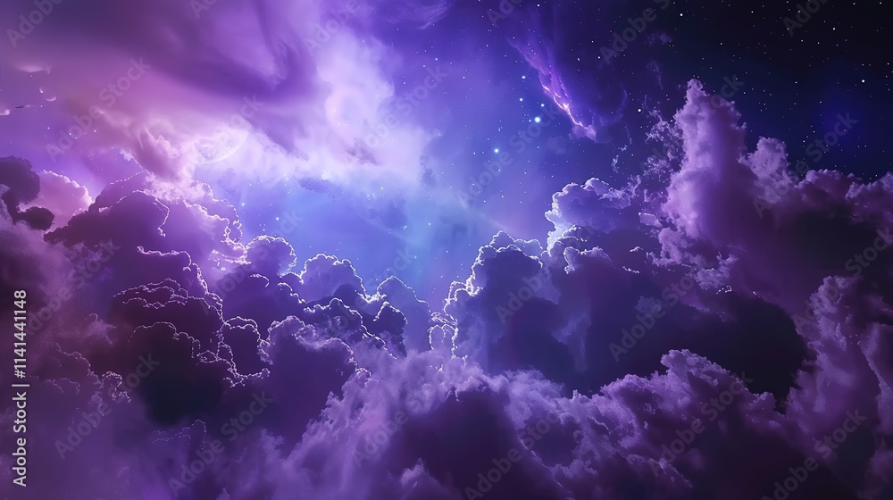 Night nebula sky purple galactic background Night nebula sky purple galactic background