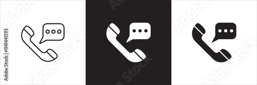 Customer service and support phone icon set. Help center and information hot line telephone icons. technical support mail contact signs. Vector stock illustration.