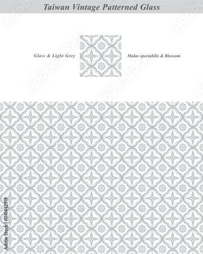 Taiwan Vintage patterned glass