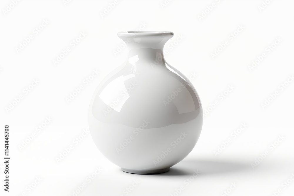 Simple white ceramic vase on white background. (1) Simple white ceramic vase on white background. (1)