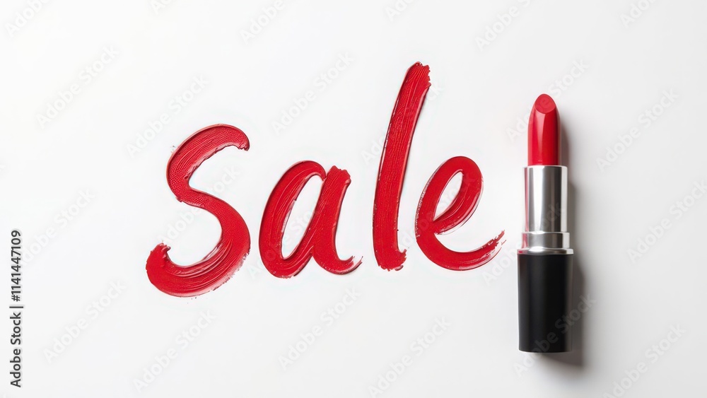 Red lipstick writing the word Red lipstick writing the word