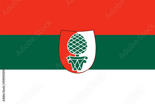 flag of Augsburg, Bavaria, Germany. vector illustration