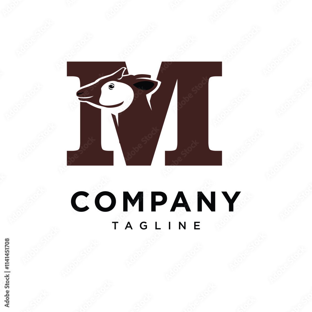 Letter M Okapi Logo Icon Vector Letter M Okapi Logo Icon Vector