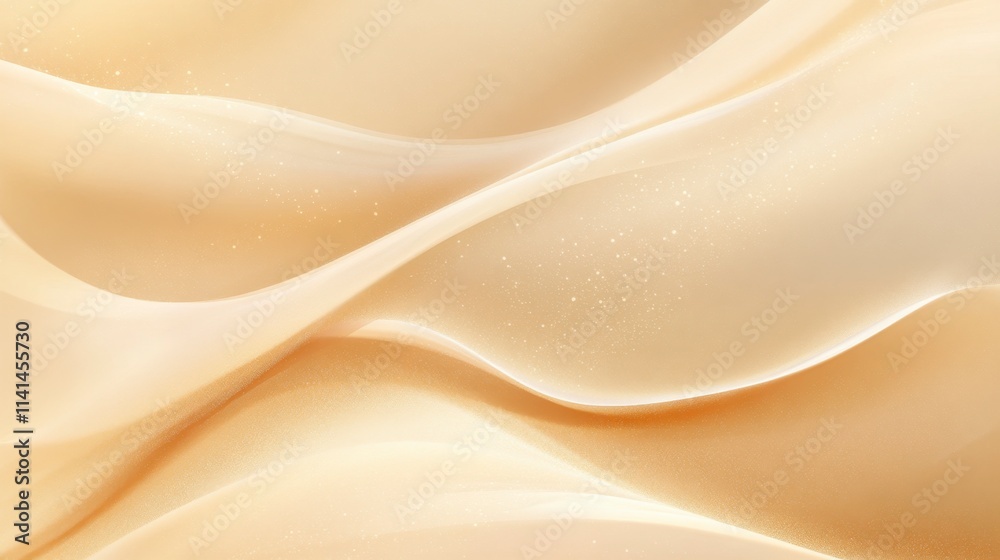 Golden Sand Dune Abstract Background, Smooth Curves, Soft Light Golden Sand Dune Abstract Background, Smooth Curves, Soft Light