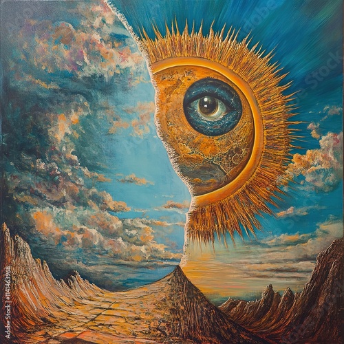 Cosmic Eye: A Surreal Journey Through the Mind photo