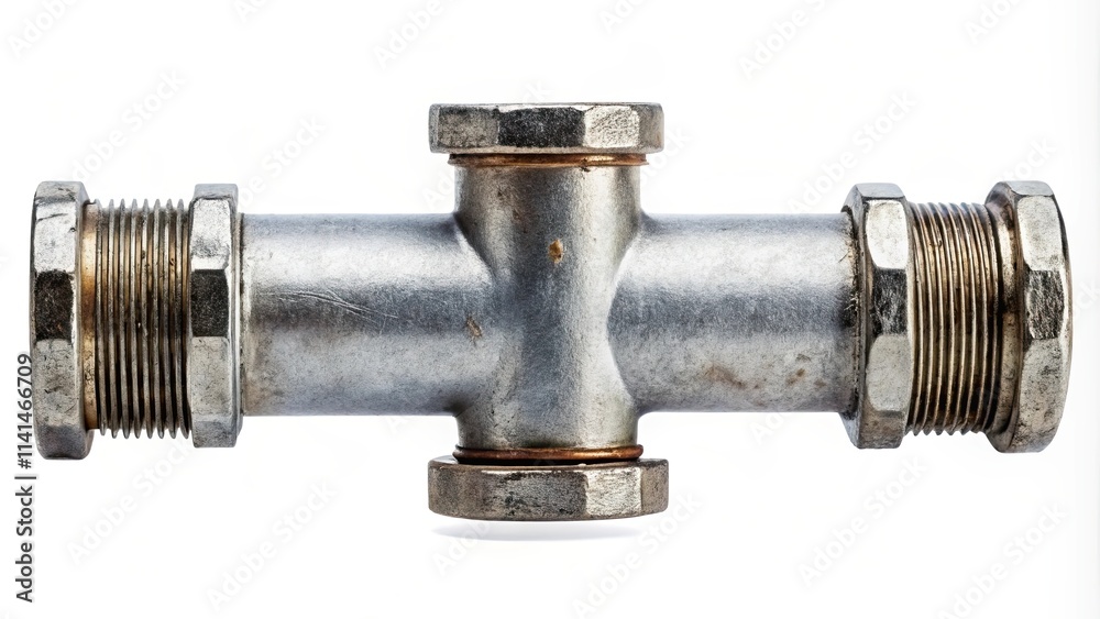 Dirty galvanized metal water pipe with threaded ends , plumbing, industrial, rusty, pipeline, construction, infrastructure Dirty galvanized metal water pipe with threaded ends , plumbing, industrial, rusty, pipeline, construction, infrastructure