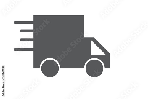 Fast free delivery truck vector icon set. moving cargo shipping service truck sign. courier parcel distribution transport. express shipment delivery logistic truck symbol.