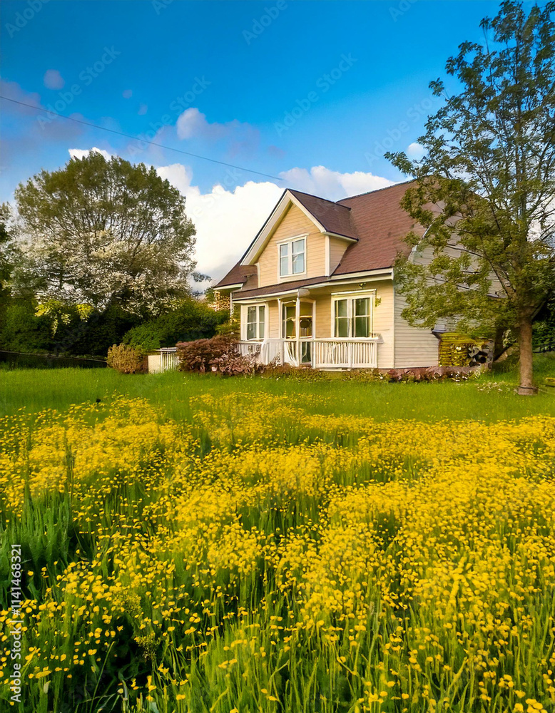 Cozy House in a Blooming Meadow Cozy House in a Blooming Meadow
