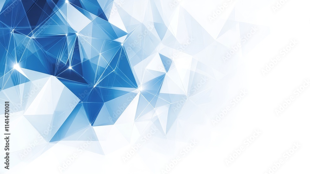 Abstract blue geometric pattern with triangular shapes and gradients. Abstract blue geometric pattern with triangular shapes and gradients.