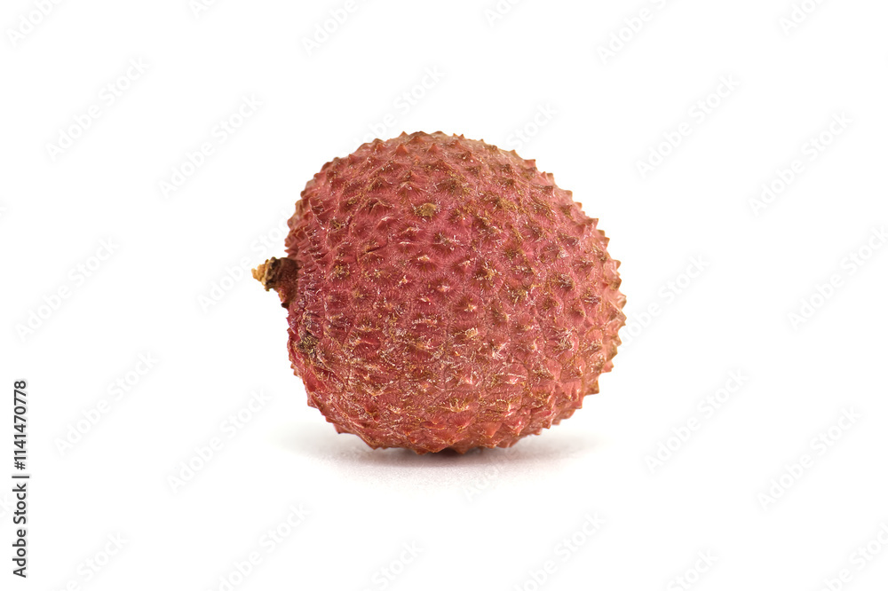Vibrant Lychee Fruit Isolated on White