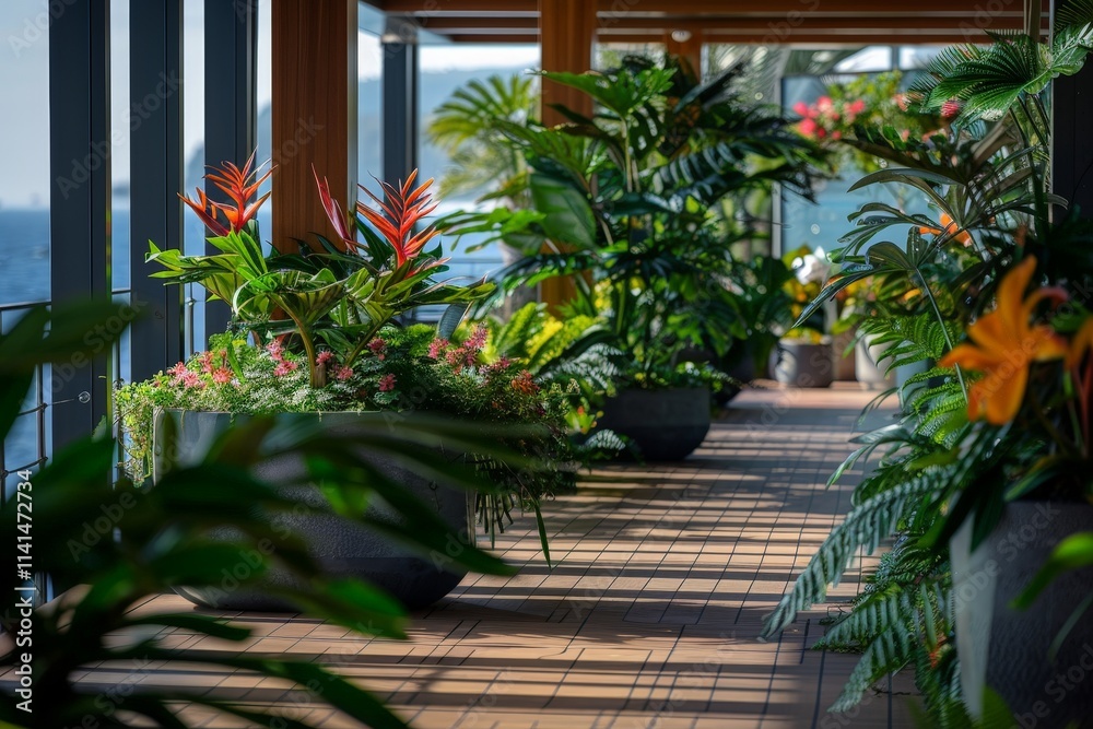 Tropical Garden Terrace with Ocean View Tropical Garden Terrace with Ocean View