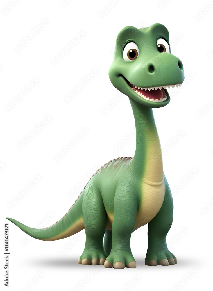 Fototapeta premium Brachiosaurus Dinosaur Cute 3D