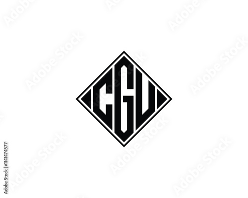 CGU logo design vector template. CGU photo