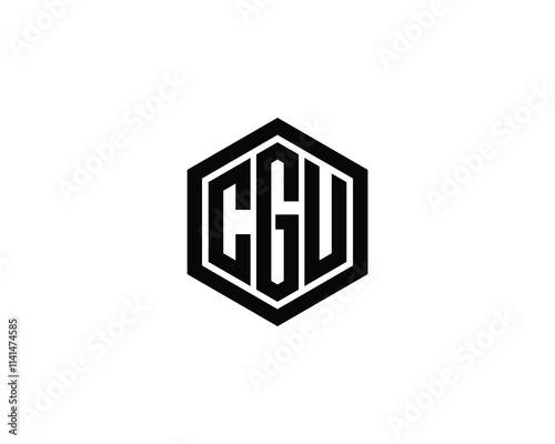 CGU logo design vector template. CGU photo