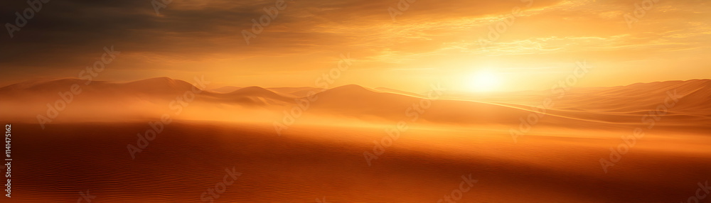 A breathtaking desert landscape at sunset, showcasing warm hues and expansive dunes. A breathtaking desert landscape at sunset, showcasing warm hues and expansive dunes.