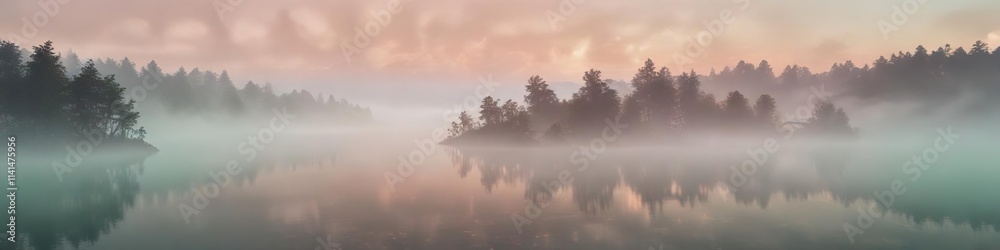 Pastel ombre effect on a misty morning with hues of peach and mint blending into the fog, lavender, atmospheric conditions, gentle hues Pastel ombre effect on a misty morning with hues of peach and mint blending into the fog, lavender, atmospheric conditions, gentle hues