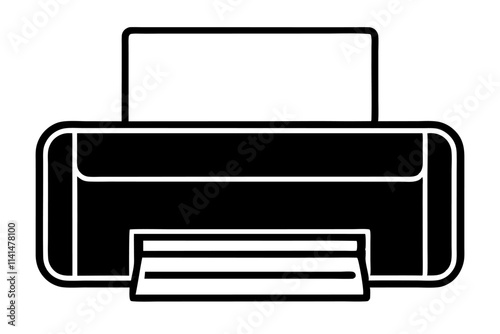 Printer silhouette vector illustration.