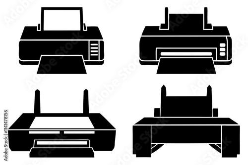 desktop printer icon vector illustration.