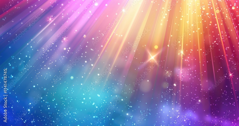 A vibrant abstract background with light rays and sparkling particles, ideal for designs. A vibrant abstract background with light rays and sparkling particles, ideal for designs.