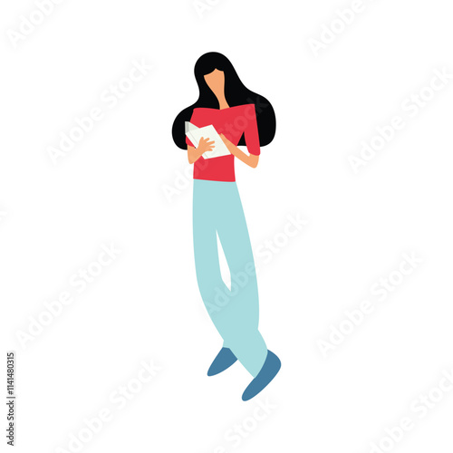Book Lover Smart Woman Reading for Education