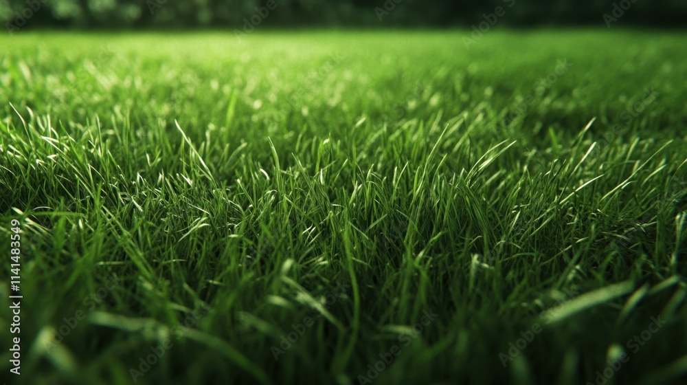 Fresh and Lush Green Grass Close-Up in a Natural Outdoor Setting Fresh and Lush Green Grass Close-Up in a Natural Outdoor Setting