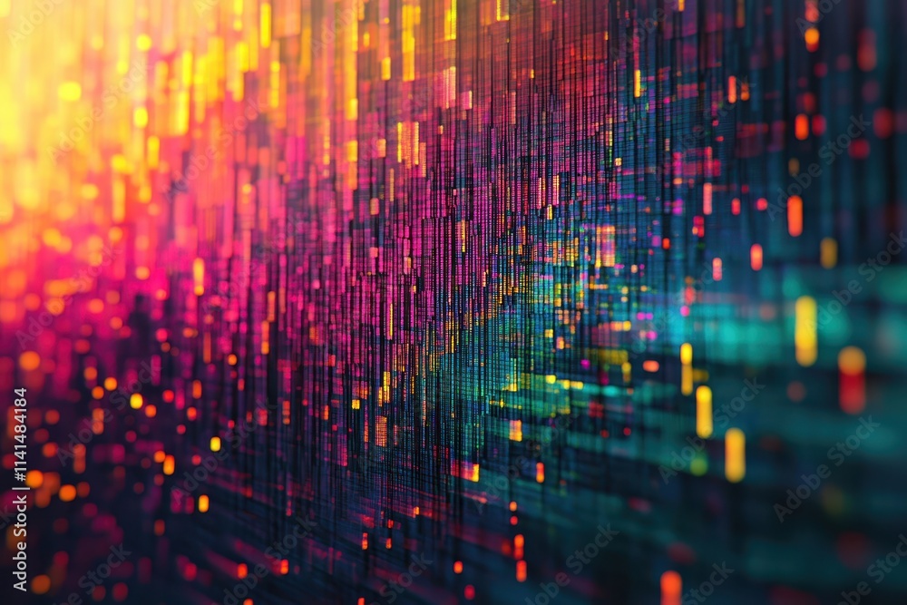 Abstract Digital Data Stream Visualization Abstract Digital Data Stream Visualization