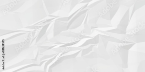 White wrinkly backdrop paper background. panorama craft wrinkly paper texture background, crumpled pattern texture. paper crumpled texture. white fabric crushed textured crumpled.
