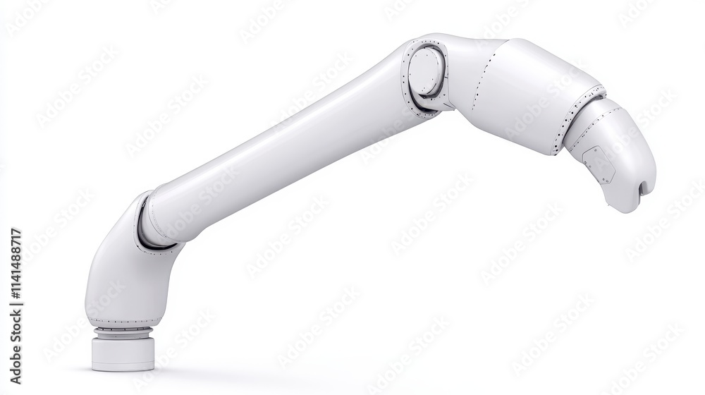 A sleek, modern robotic arm designed for precision tasks, showcasing advanced engineering and automation technology. A sleek, modern robotic arm designed for precision tasks, showcasing advanced engineering and automation technology.