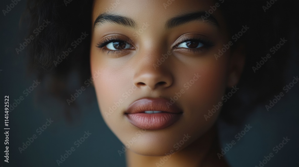 Portrait of a woman with natural makeup Portrait of a woman with natural makeup
