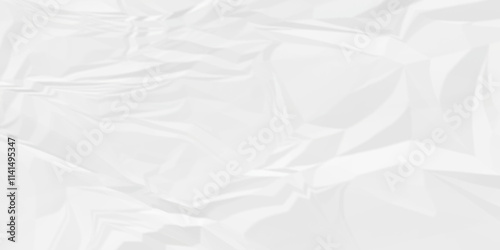 Abstract vector white wrinkly paper background. cardboard craft wrinkly paper, crumpled pattern texture. paper crumpled wrap. white fabric crushed- crumpled.	