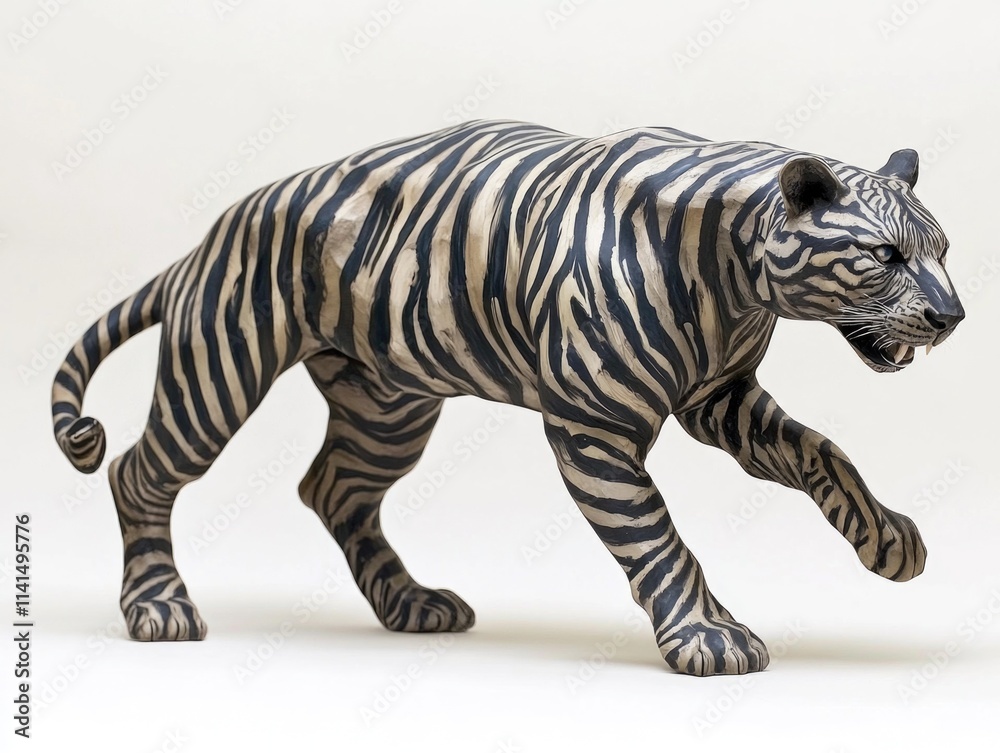 Obraz premium Tiger on White Background