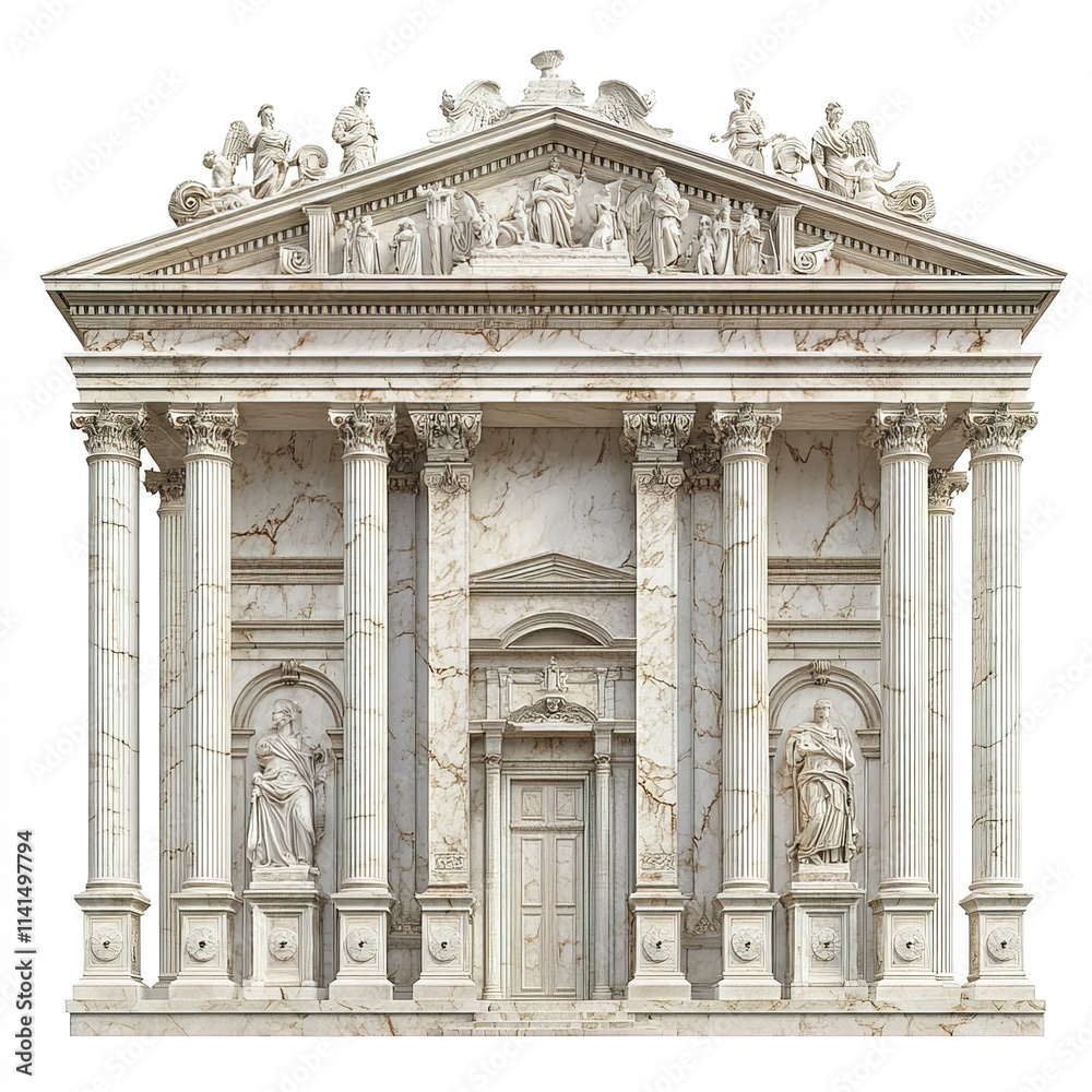 Fototapeta premium grand Roman palace featuring classical architecture and intricate columns