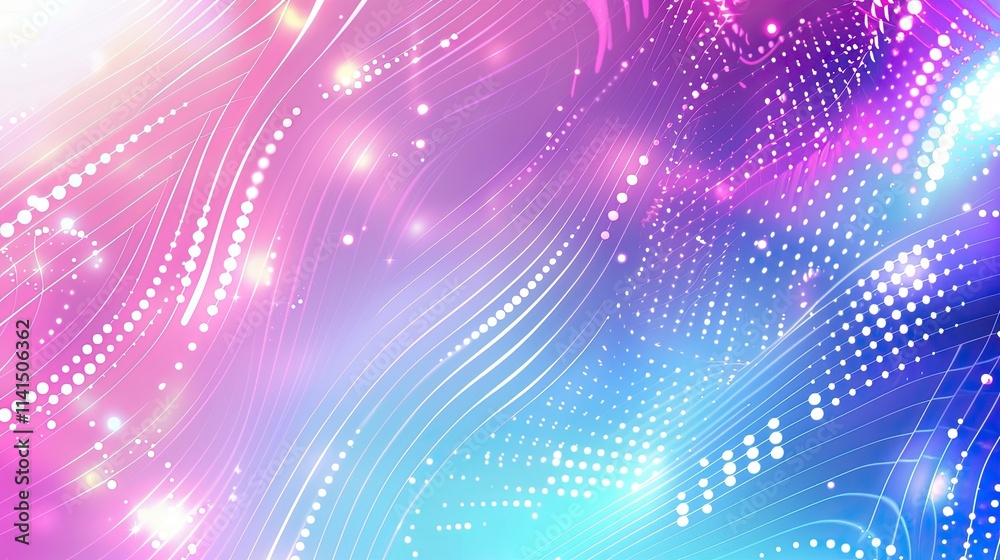 Obraz premium Abstract colorful wave pattern with light effects, ideal for backgrounds and digital designs.