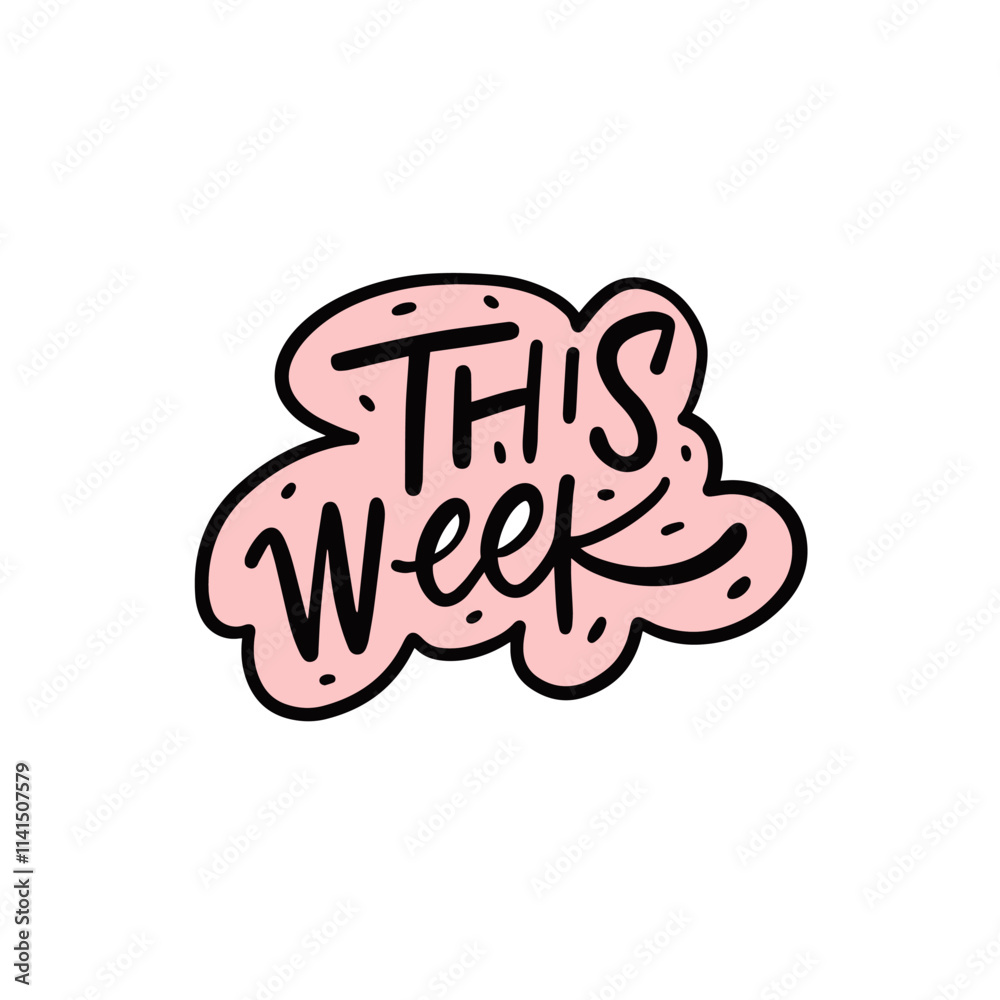 A vibrant pink and black design beautifully displayed on a white background