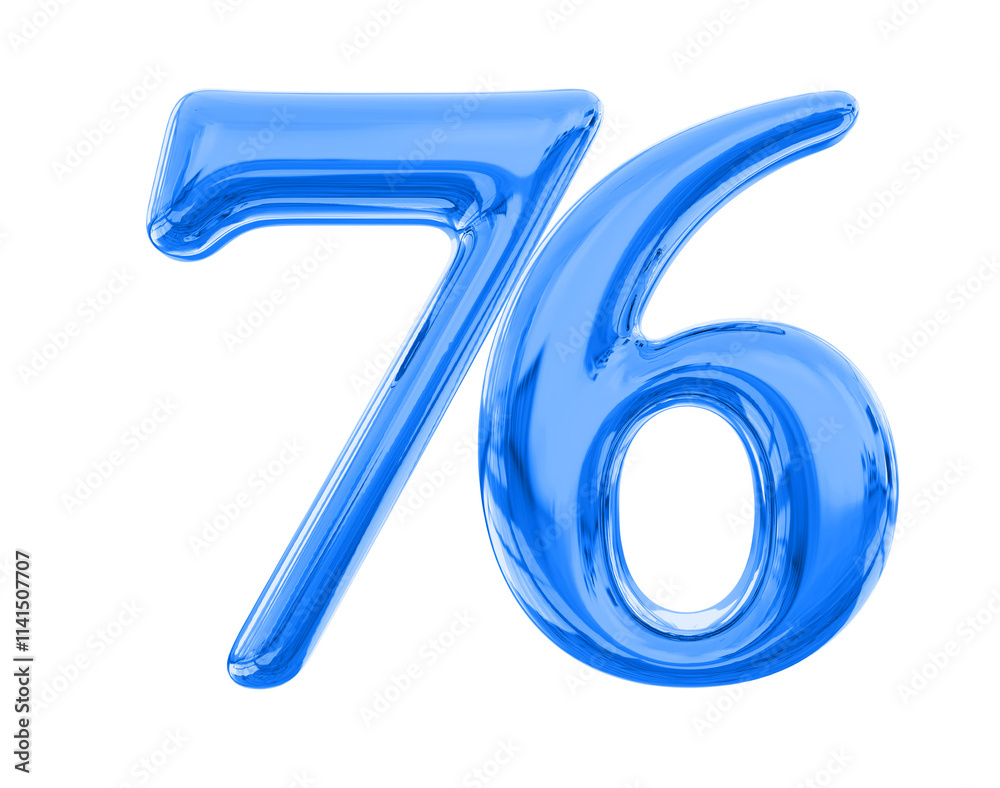 Blue Number 76