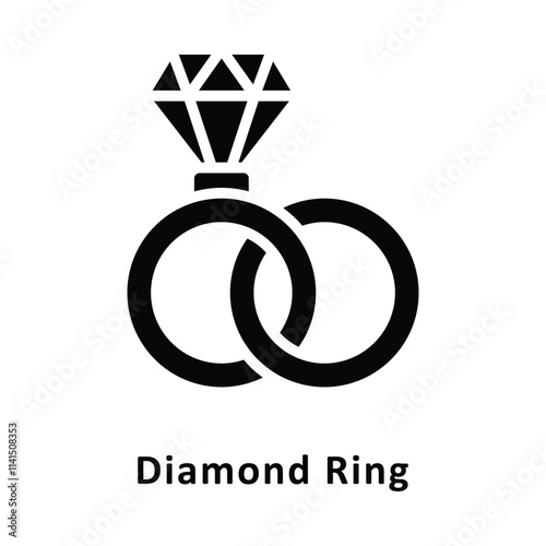 Diamond Vector Gylph Icon. Eps 10 File