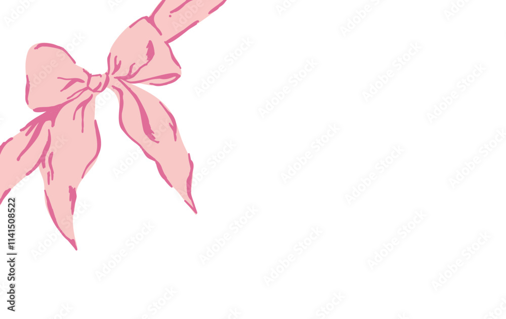 Bow and ribbon on white background. Hand drawn bows ribbons holiday decoration illustration. greeting, wedding, birthday party, gift, valentines day, wrapping element card design Bow and ribbon on white background. Hand drawn bows ribbons holiday decoration illustration. greeting, wedding, birthday party, gift, valentines day, wrapping element card design